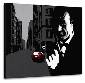 Ručne maľovaný POP Art obraz James Bond - 100x70 cm