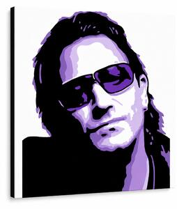Ručne maľovaný POP Art obraz Bono-U2 - 50x50 cm