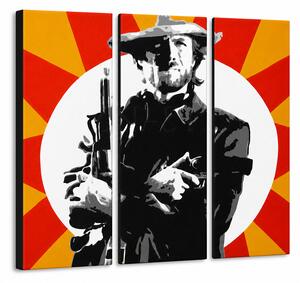 Ručne maľovaný POP Art obraz Clint Eastwood - 90x60 cm
