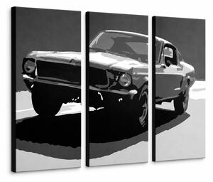 Ručne maľovaný POP Art obraz BULLIT - 90x60 cm