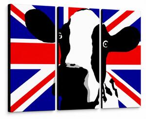 Ručne maľovaný POP Art obraz Cow - 120x80 cm