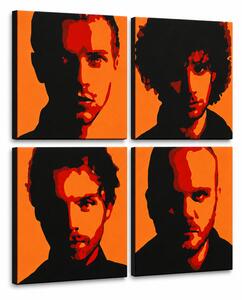 Ručne maľovaný POP Art obraz Coldplay - 60x60 cm