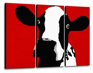 Ručne maľovaný POP Art obraz Cow - 60x40 cm