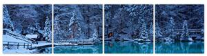 Obraz zimného jazera (Obraz 160x40cm)