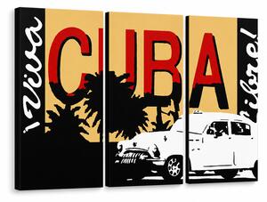 Ručne maľovaný POP Art obraz Cuba - 60x40 cm