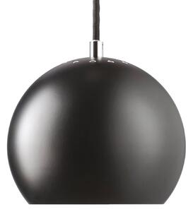 Závesné svietidlo FRANDSEN Guľa, matná čierna, Ø 18 cm