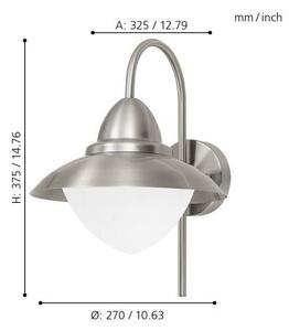 Eglo 33583 - LED RGBW Vonkajšie nástenné svietidlo SIDNEY 1xE27/9W/230V IP44