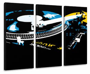 Ručne maľovaný POP Art obraz DJ - 60x40 cm