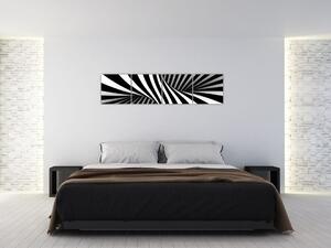 Čiernobiely abstraktný obraz (Obraz 160x40cm)