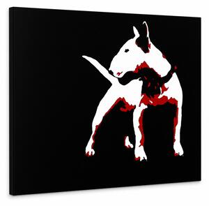 Ručne maľovaný POP Art obraz Dog - 80x60 cm