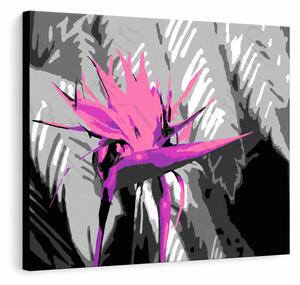 Ručne maľovaný POP Art obraz Flower - 60x40 cm