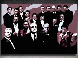 Ručne maľovaný POP Art obraz The MAFIA Family - 60x40 cm