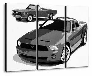 Ručne ma��ovaný POP Art obraz Ford Mustang - 90x60 cm