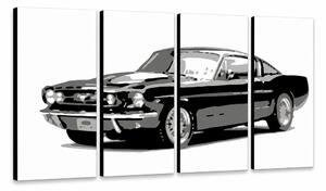 Ručne maľovaný POP Art obraz Ford Mustang - 120x60 cm
