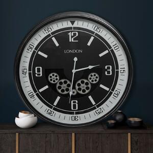 Dekoračné vintage nástenné hodiny s pohyblivými prevodmi