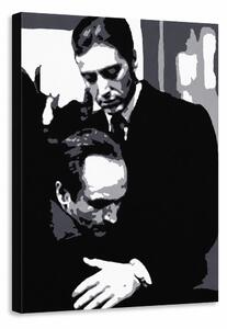 Ručne maľovaný POP Art obraz GODFATHER - 60x80 cm