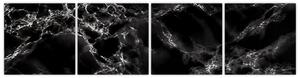 Čiernobiely mramor - obraz (Obraz 160x40cm)