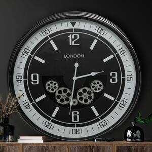 Dekoračné vintage nástenné hodiny s pohyblivými prevodmi