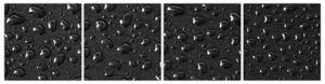 Obraz kvapiek na čiernom povrchu (Obraz 160x40cm)