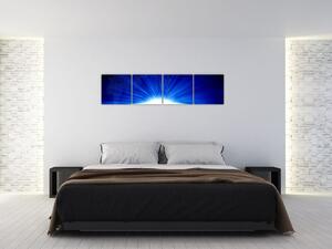 Modrý svitanie - obraz (Obraz 160x40cm)