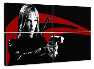 Ručne maľovaný POP Art obraz Kill Bill - 120x60 cm