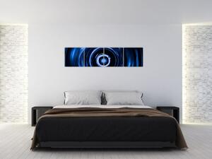 Modrý abstraktný obraz (Obraz 160x40cm)