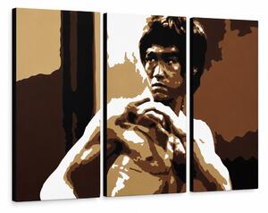 Ručne maľovaný POP Art obraz AL Bruce Lee - 60x40 cm