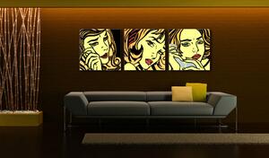Ručne maľovaný POP Art obraz LICHTENSTEIN - 120x40 cm