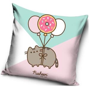 Dekoračný vankúš Mačička Pusheen - motív Kurz lietania - 40 x 40 cm