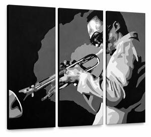 Ručne maľovaný POP Art obraz Miles Davis - 60x40 cm