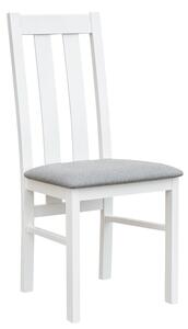 Stolička 10, buk, farba biela - látkové sedadlo, séria Belluno Elegante