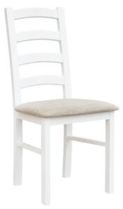 Stolička 01, buk, farba biela - látkové sedadlo, séria Belluno Elegante