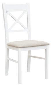 Stolička 22, buk, farba biela - látkové sedadlo, séria Belluno Elegante