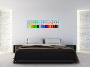 Obraz farebných pasteliek (Obraz 160x40cm)
