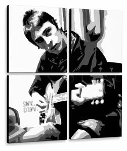 Ručne maľovaný POP Art obraz Paul Weller - 60x60 cm