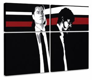 Ručne maľovaný POP Art obraz Pulp Fiction - 120x60 cm