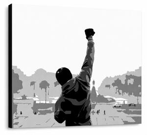 Ručne maľovaný POP Art obraz ROCKY - 60x40 cm