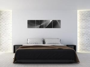 Čiernobiely abstraktný obraz (Obraz 160x40cm)