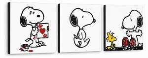 Ručne maľovaný POP Art obraz SNOOPY - 120x40 cm