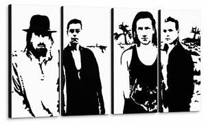 Ručne maľovaný POP Art obraz U2 in Black - 120x60 cm