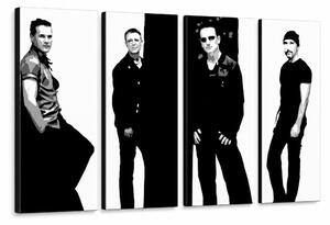 Ručne maľovaný POP Art obraz U2 in Black - 120x60 cm
