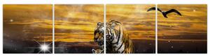 Lev a levíča - obraz (Obraz 160x40cm)