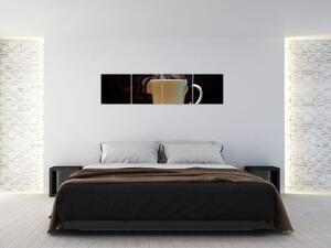Obraz do kuchyne - šálku s kávou (Obraz 160x40cm)