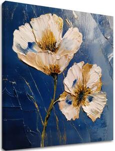 Obraz Kvety Midnight Bloom | dokončené rukou umelca - 60x60 cm
