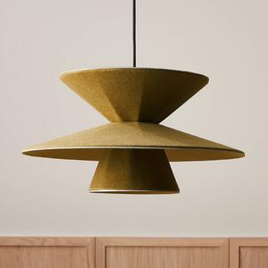 LOOM DESIGN LED závesné svietidlo Morphic, zelené, plsť, Ø 50 cm, Zelená, Obývacia izba / jedáleň, Textil / látka / hodváb, Moderný, Závesné svietidlo