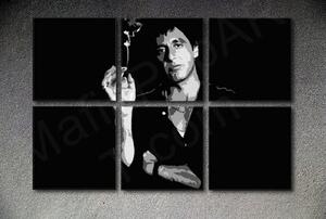 Ručne maľovaný POP Art obraz SCARFACE-AL PACINO 6 dielny XXL Akcia al8