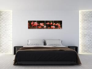 Obraz plameniakov (Obraz 160x40cm)