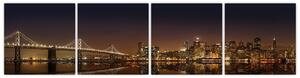Obraz nočného mesta (Obraz 160x40cm)