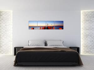 Obraz móla pri mori (Obraz 160x40cm)