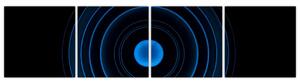 Modré kruhy - obraz (Obraz 160x40cm)